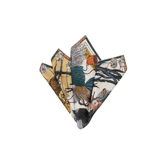 SABINA SAVAGE Rooster's Dance Silk Scarf