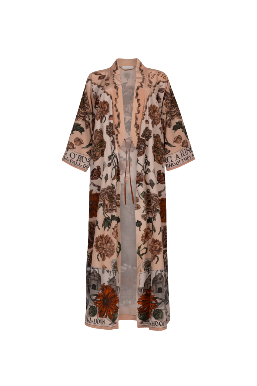 SABINA SAVAGE Ring a Ring O'Roses Silk Robe