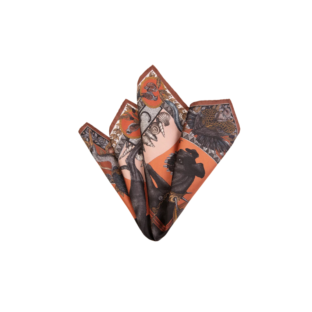 SABINA SAVAGE Cave Canem Silk Scarf