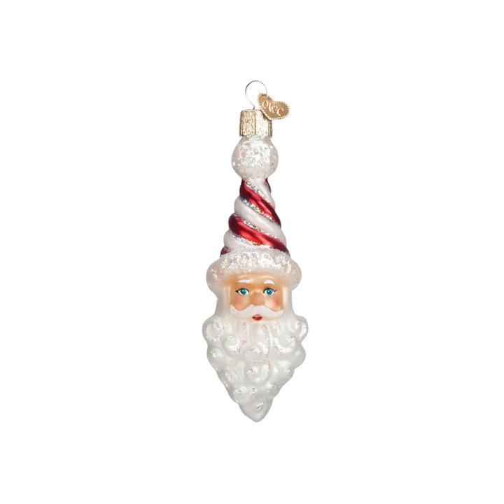 OLD WORLD CHRISTMAS Peppermint Twist Santa Ornament