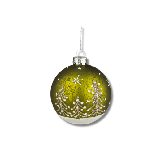 SILVER TREE HOME & HOLIDAY Forest and Snow Ornament
