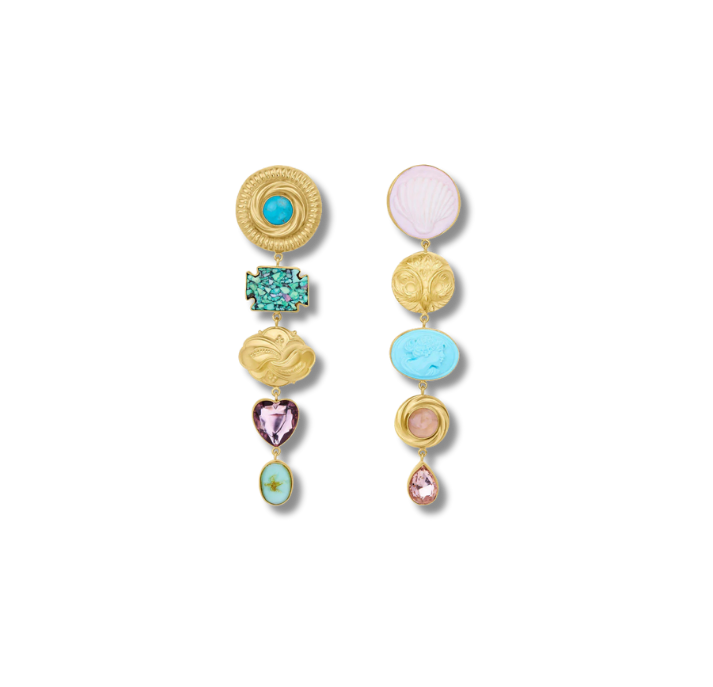 GRAINNE MORTON Owl & Lady Drop Earrings