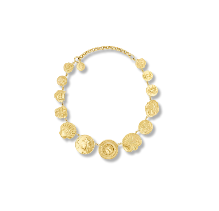 GRAINNE MORTON Gold Button Necklace