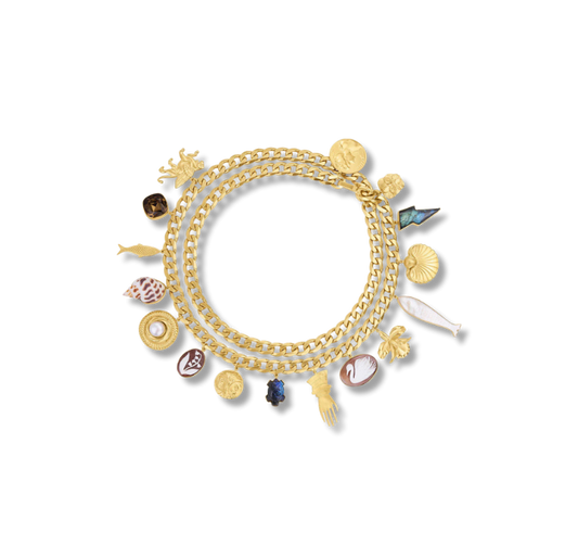 GRAINNE MORTON Curb Chain Charm Belt / Necklace