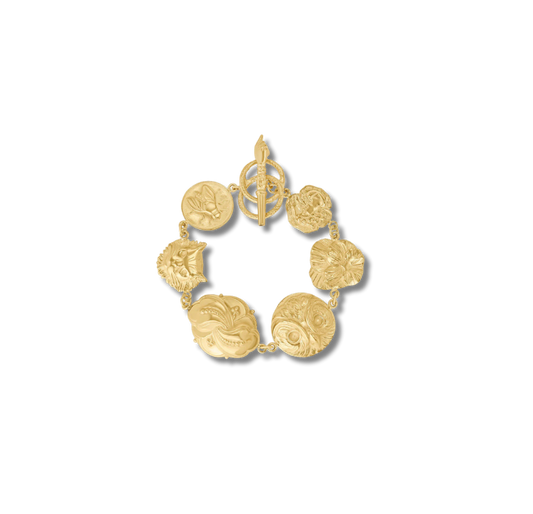 GRAINNE MORTON Owl & Cat Charm Bracelet