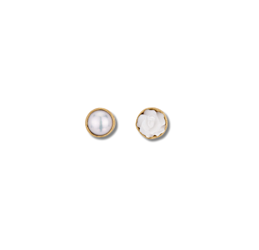 GRAINNE MORTON Pearl Mismatched Stud Earrings