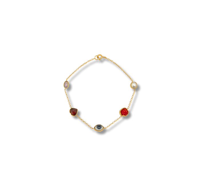 GRAINNE MORTON Eye Five Mini Charm Bracelet