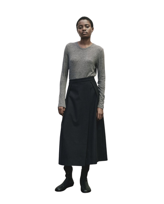 MIJEONG PARK Wool Tencel Crew Neck Top