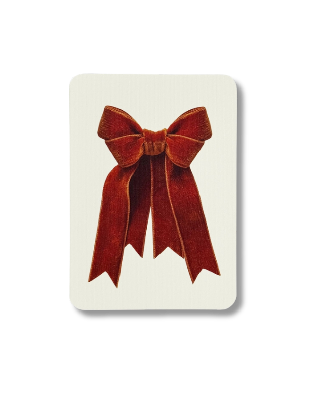 CANONBURY PRESS Chocolate Velvet Bow Greeting Card