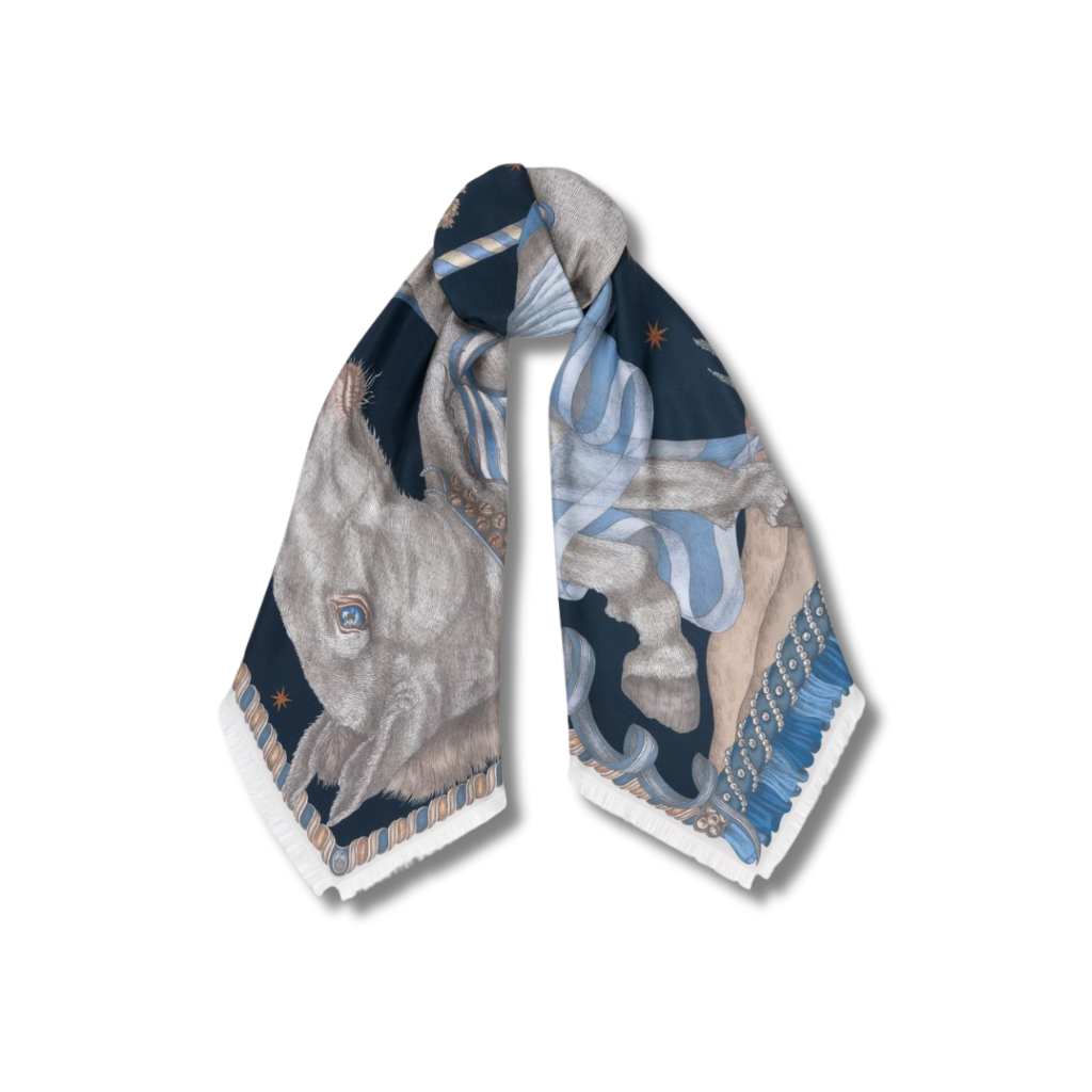 SABINA SAVAGE The Celestial Steed Silk Scarf