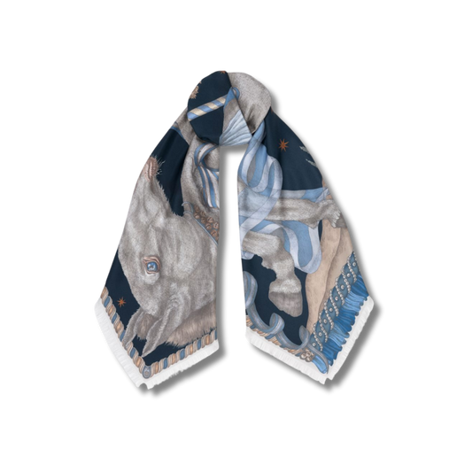 SABINA SAVAGE The Celestial Steed Silk Scarf