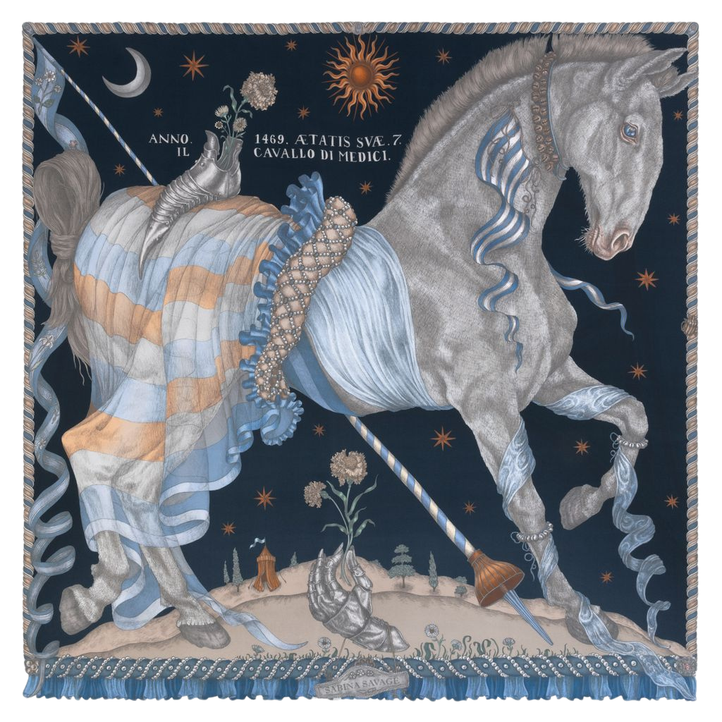 SABINA SAVAGE The Celestial Steed Silk Scarf