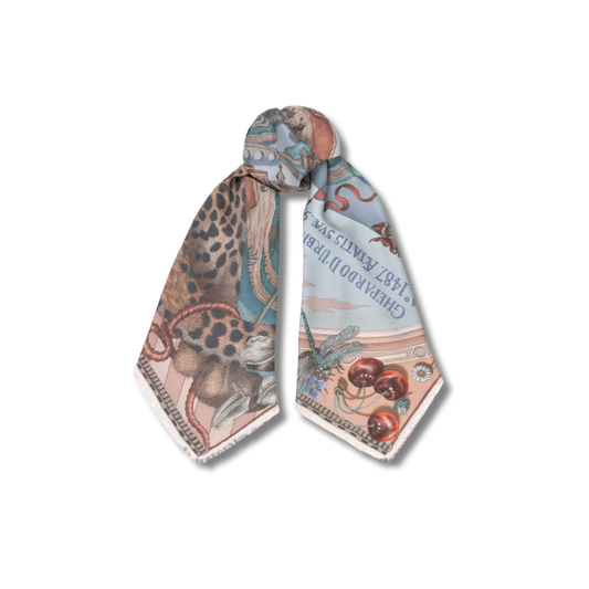 SABINA SAVAGE The Medici Cheetah Silk Scarf