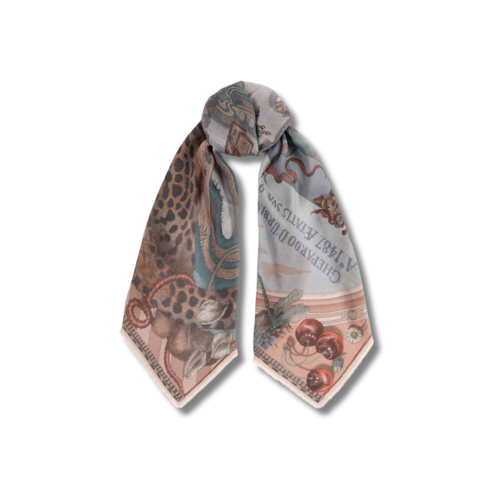 SABINA SAVAGE The Medici Cheetah Cashmere Scarf