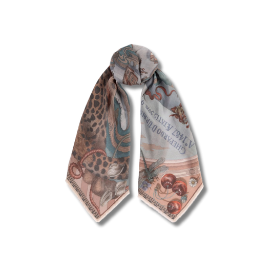 SABINA SAVAGE The Medici Cheetah Cashmere Scarf