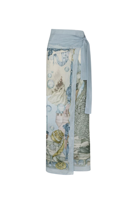 SABINA SAVAGE The Glass Swan Cotton Silk Pareo