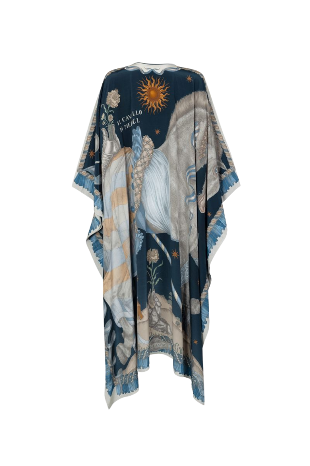 SABINA SAVAGE The Celestial Steed Silk Kaftan