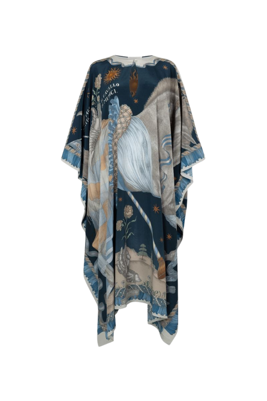 SABINA SAVAGE The Celestial Steed Silk Kaftan