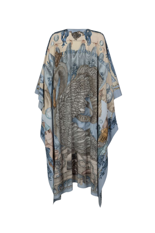 SABINA SAVAGE The Glass Swan Silk Kaftan