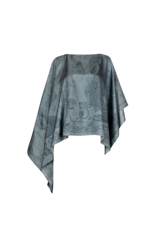 SABINA SAVAGE The Glass Swan Pencil Slipover Top