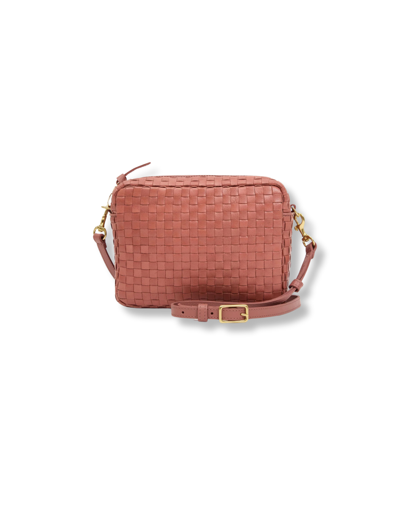 CLARE V Midi Sac Woven Checker