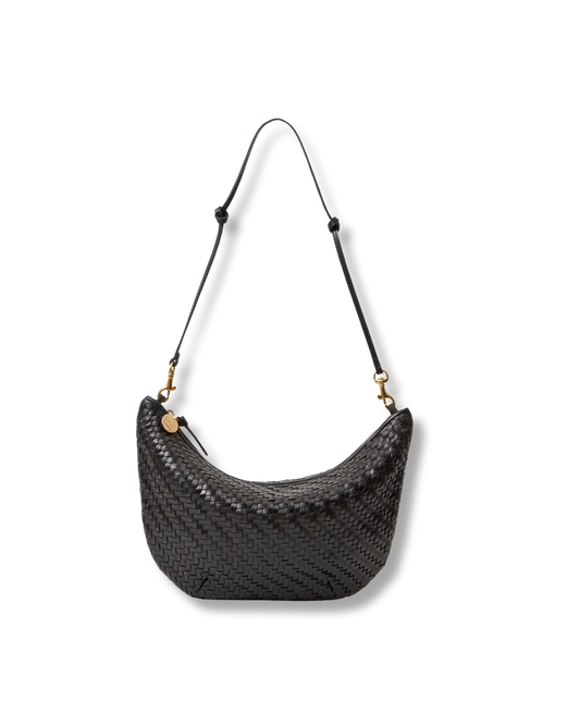 CLARE V Lune Woven Zig-Zag