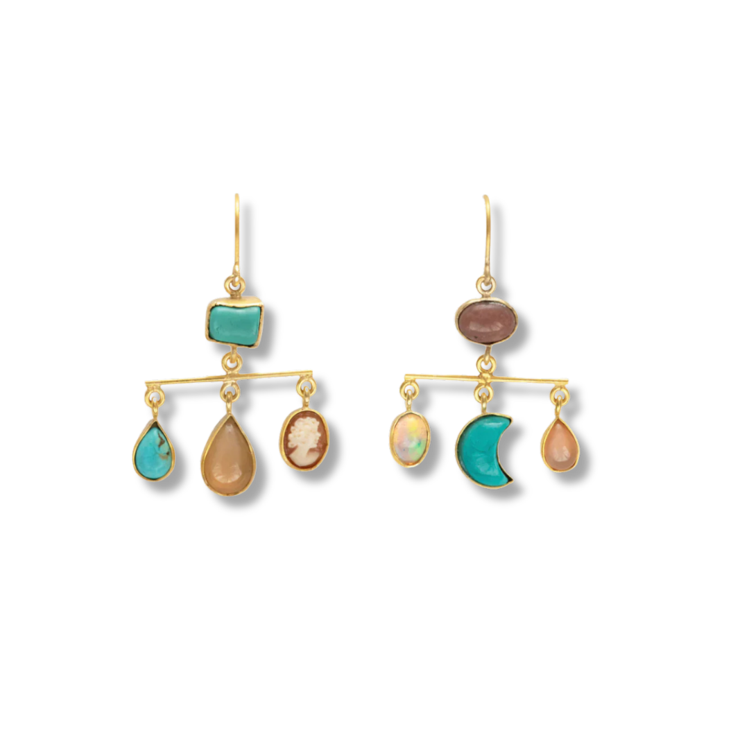 GRAINNE MORTON Turquoise Balance Drop Earrings
