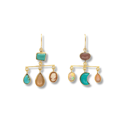 GRAINNE MORTON Turquoise Balance Drop Earrings