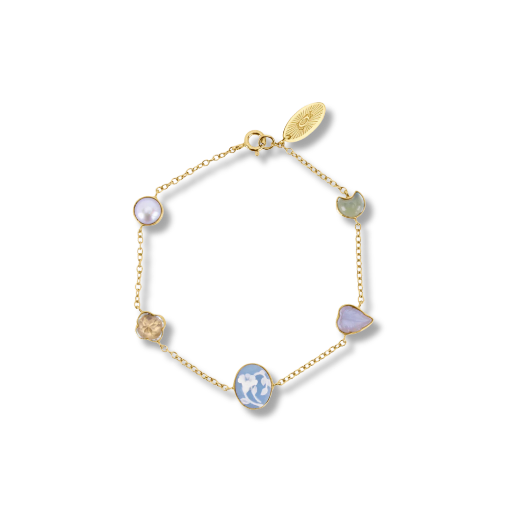 GRAINNE MORTON Cameo Five Mini Charm Bracelet