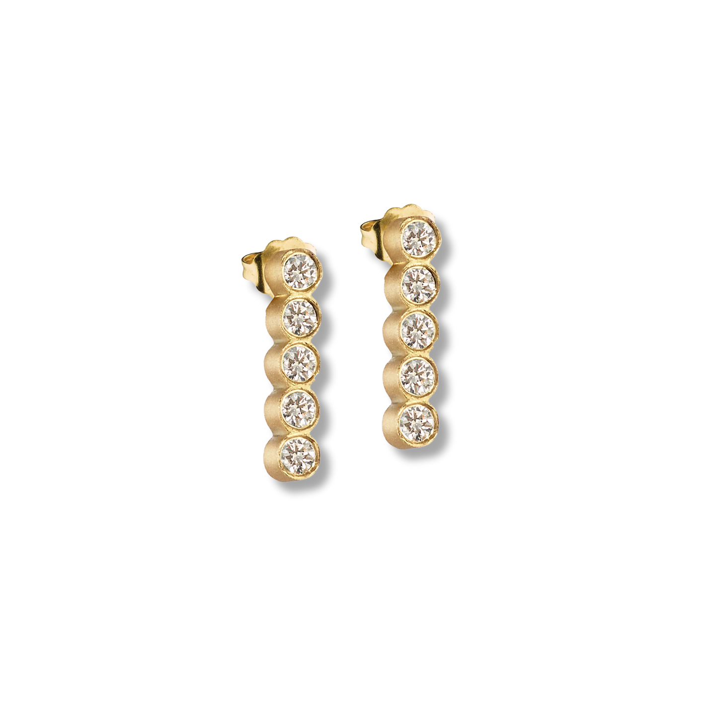 ELIZABETH MOORE Diamond Bar Studs