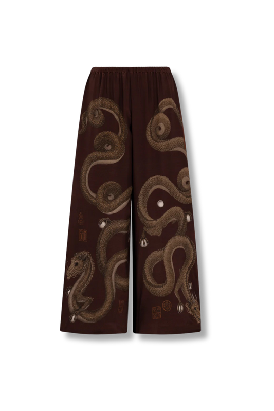 SABINA SAVAGE Chasing The Pearl Silk Simple Trousers