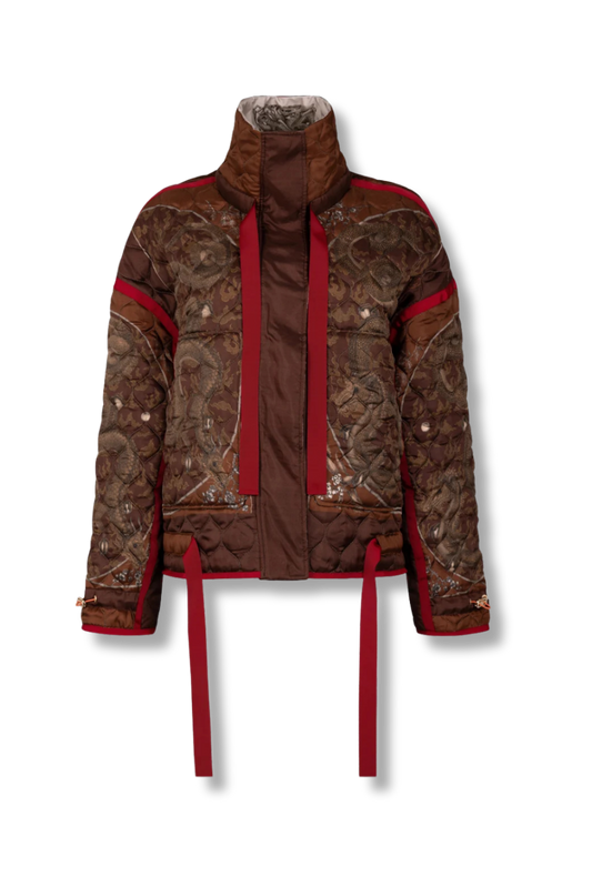 SABINA SAVAGE Chasing The Pearl Quilted Silk Reversible Jacket