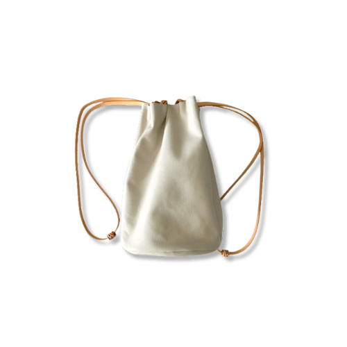 KAMARO'AN Woven Drawstring Bucket Bag