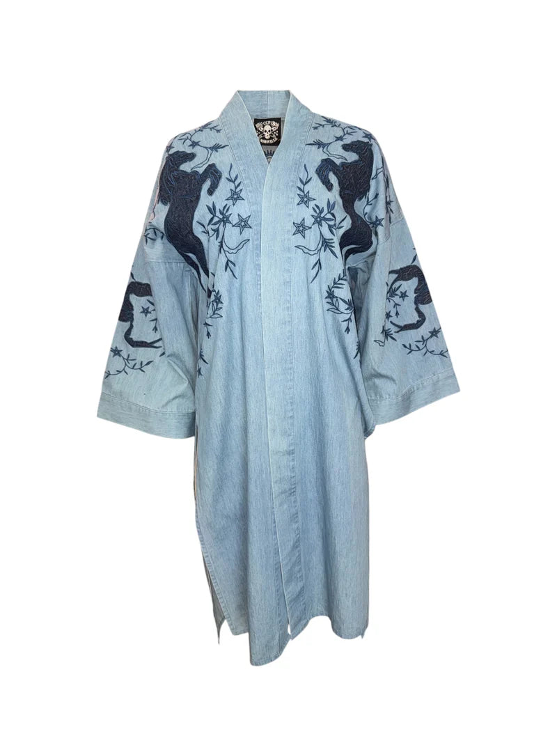 ANY OLD IRON Wild Horses Denim Duster