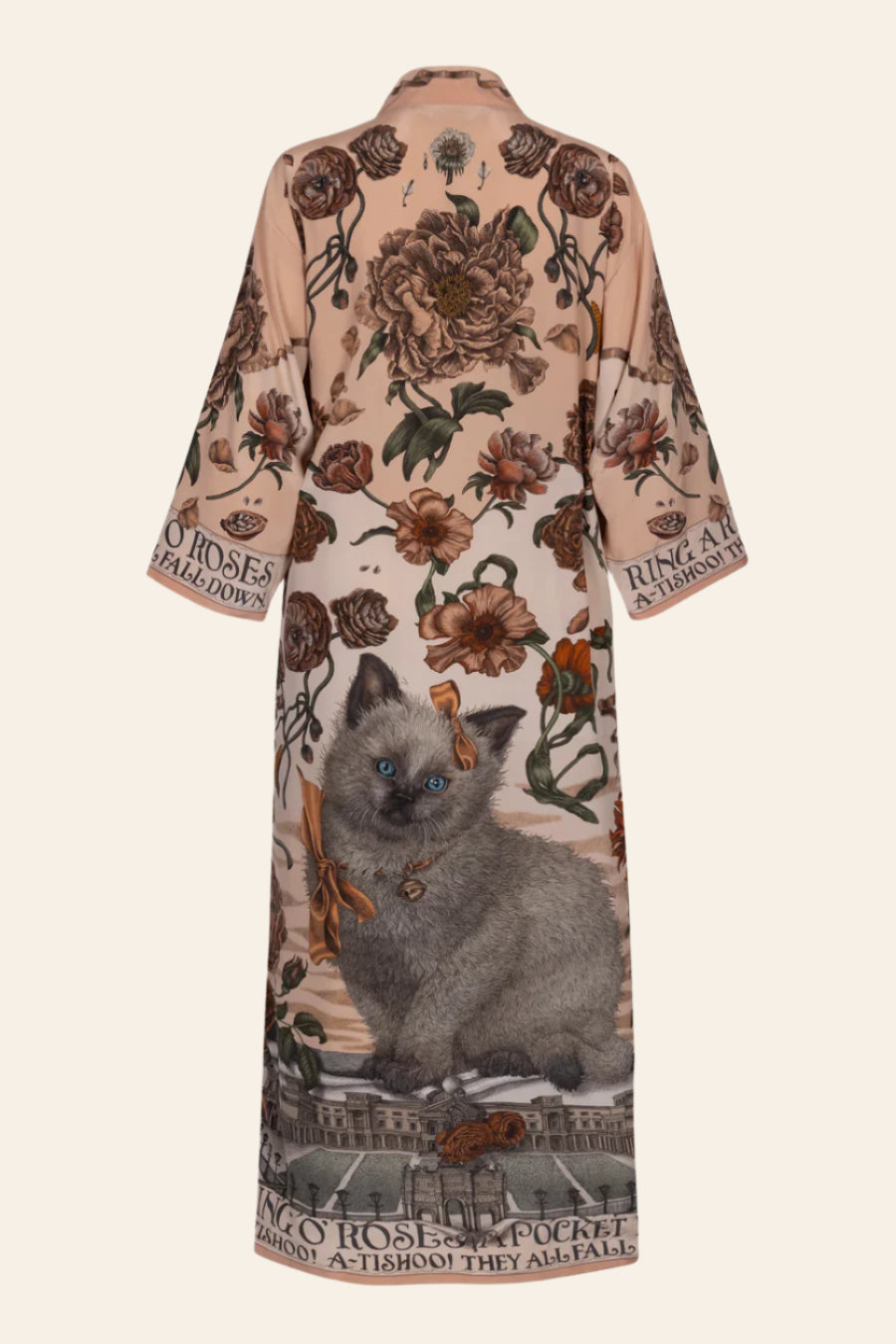 SABINA SAVAGE Ring a Ring O'Roses Silk Robe