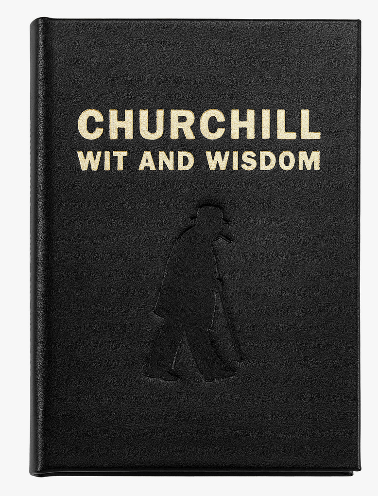 GRAPHIC IMAGE Churchhill Wit and Wisdom Leather Book