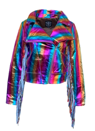 ANY OLD IRON Rainbow Moto Jacket