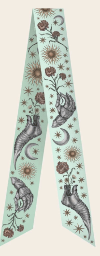 SABINA SAVAGE The Celestial Steed Large Ribbon Scarf