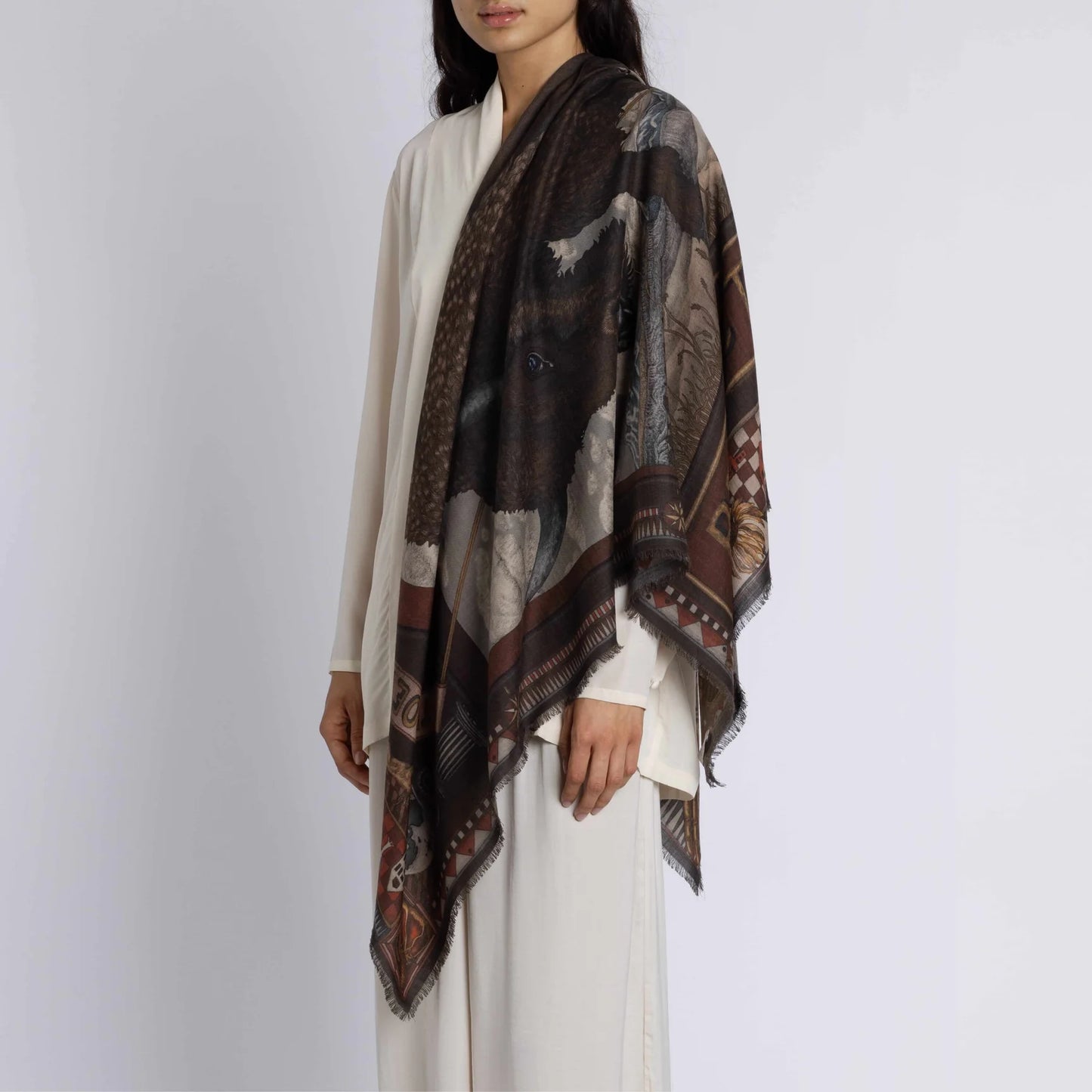 SABINA SAVAGE Secrets of the Bison Wool Scarf