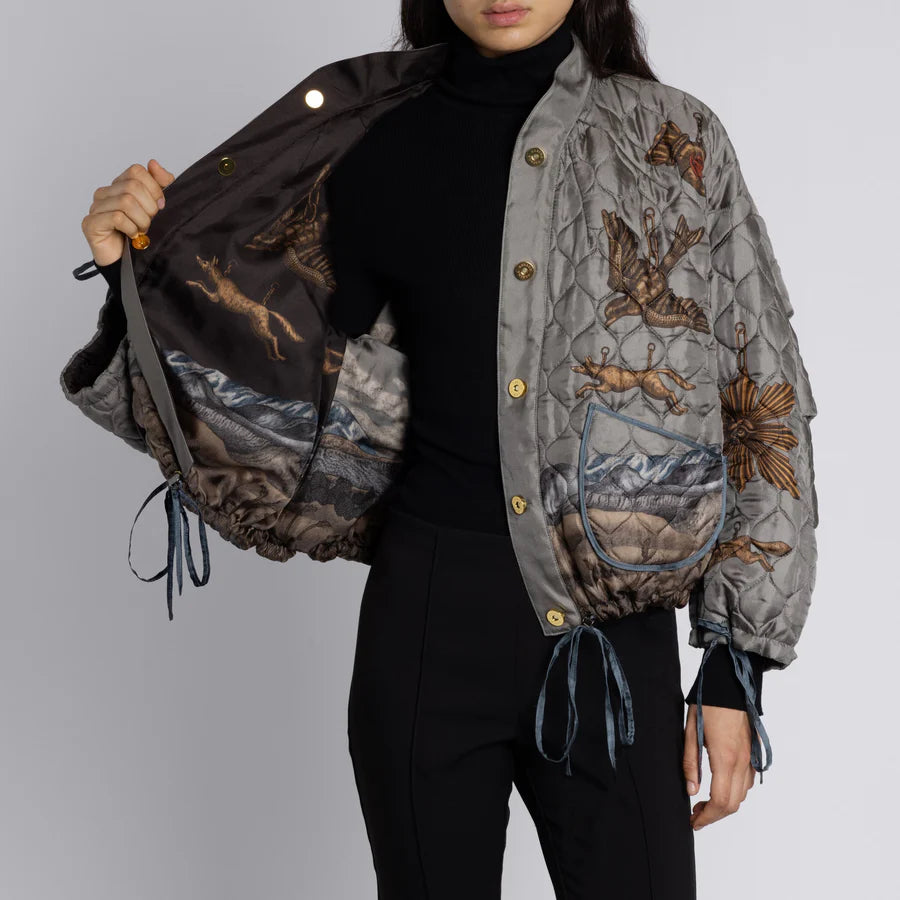 SABINA SAVAGE Secrets of the Bison Reversible Bomber Jacket
