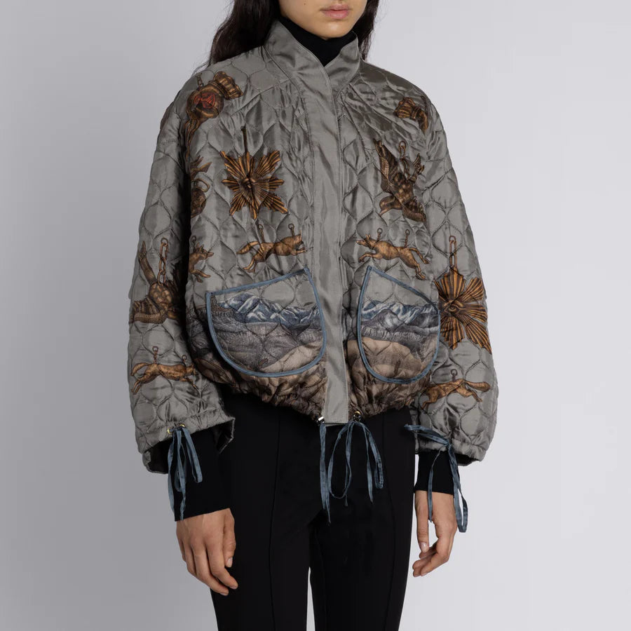 SABINA SAVAGE Secrets of the Bison Reversible Bomber Jacket