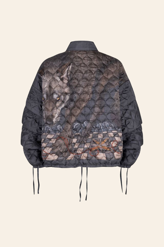 SABINA SAVAGE The Wolf You Feed Reversible Bomber Jacket
