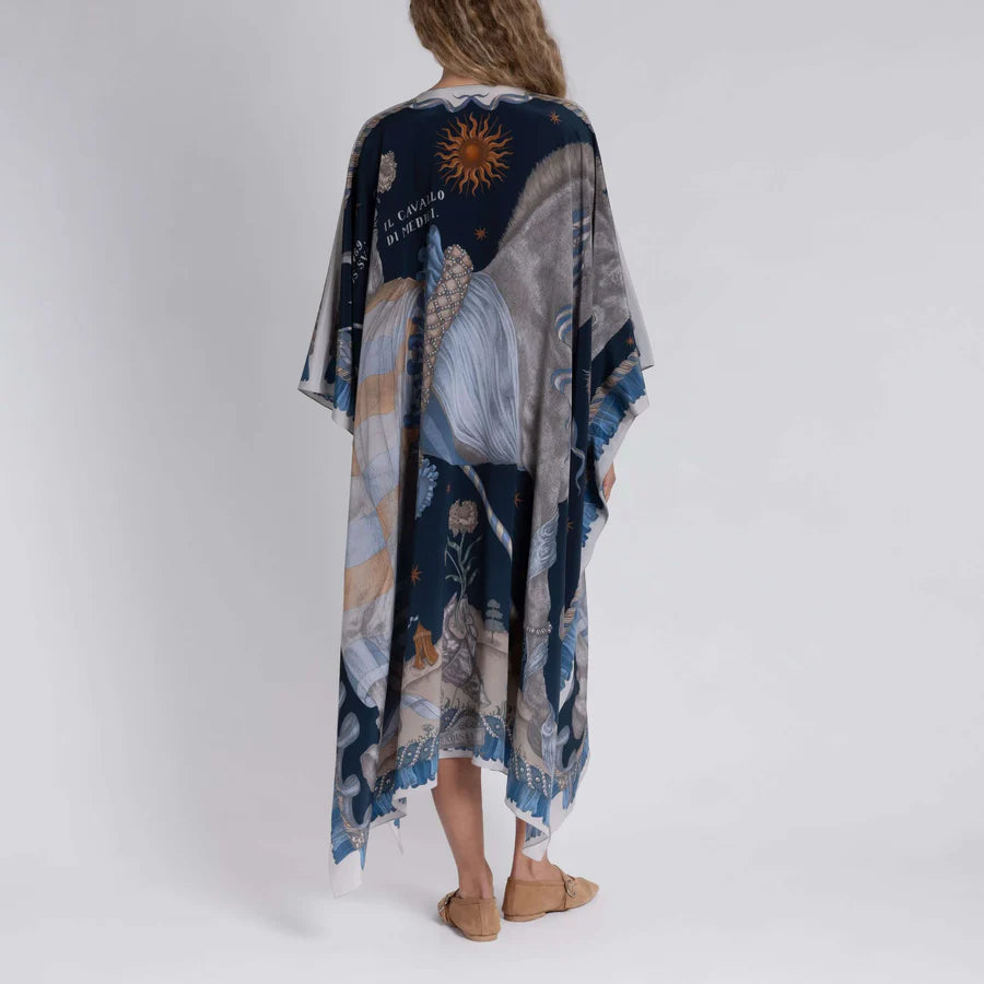 SABINA SAVAGE The Celestial Steed Silk Kaftan