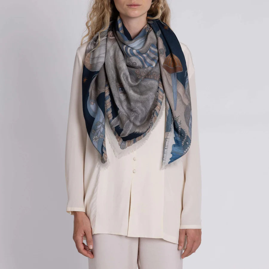 SABINA SAVAGE The Celestial Steed Silk Scarf