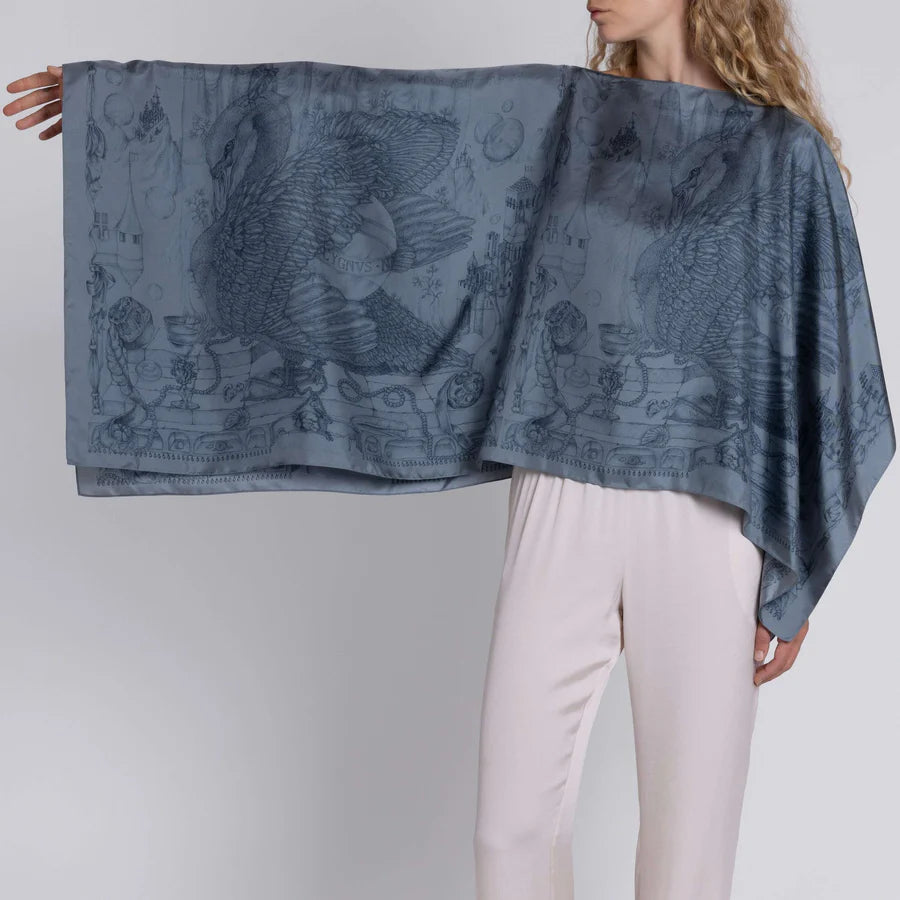 SABINA SAVAGE The Glass Swan Pencil Slipover Top