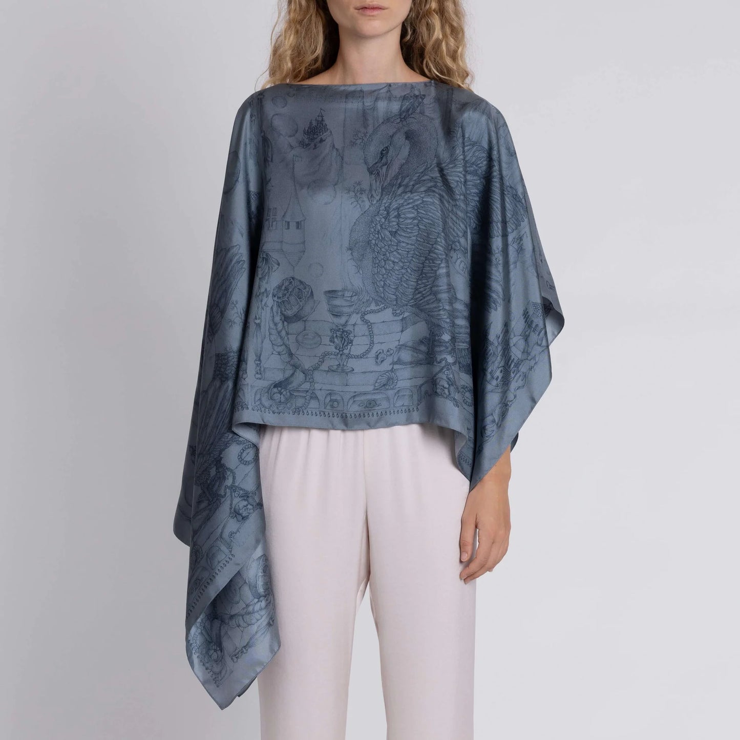 SABINA SAVAGE The Glass Swan Pencil Slipover Top