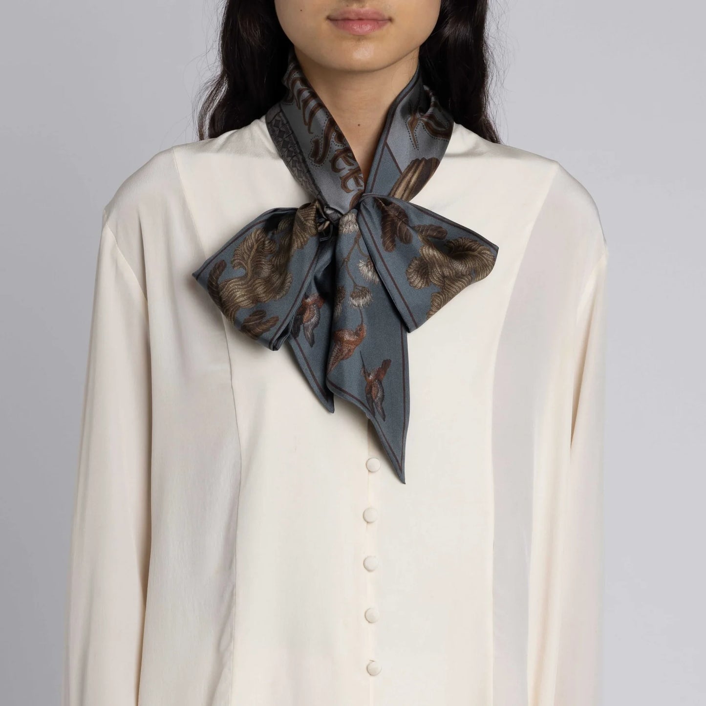 SABINA SAVAGE The Wolf You Feed Large Silk Ribbon Scarf