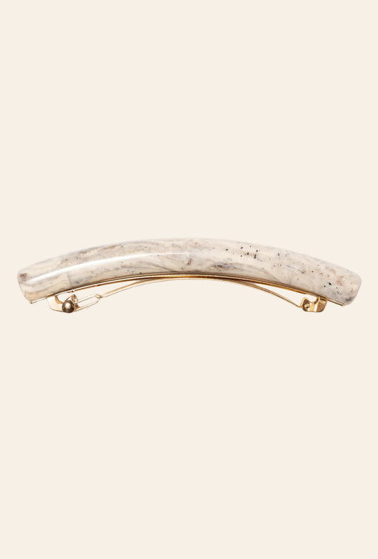 UNDO HAIRWARE Grey Marble Barrette