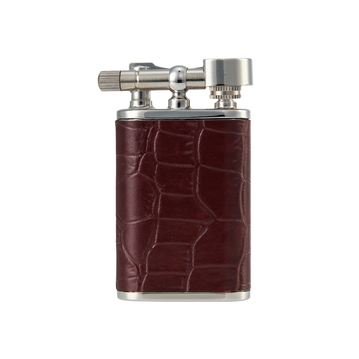 TSUBOTA PEARL Nb Petrol Croco Embossed Leather Lighter