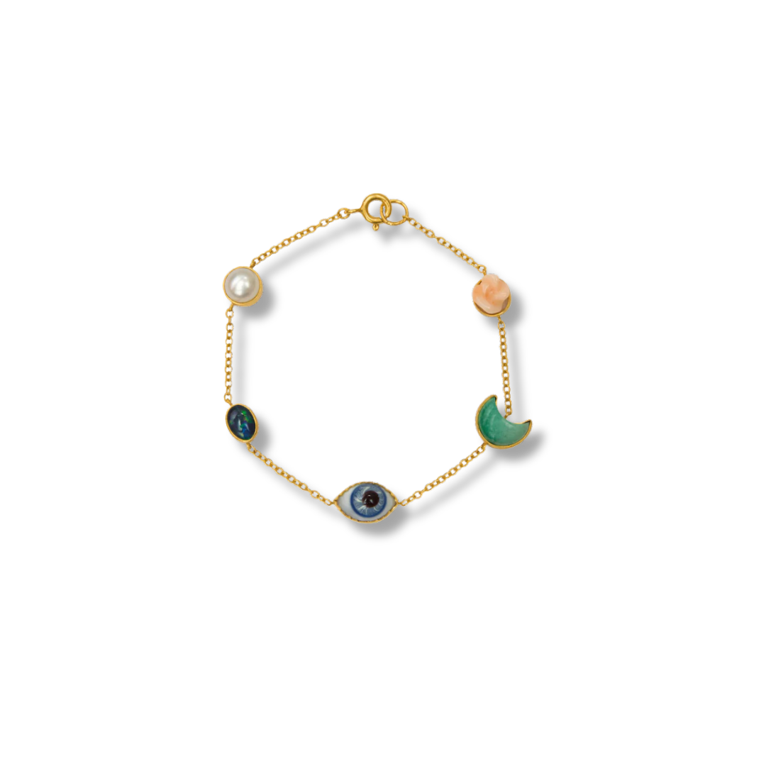 GRAINNE MORTON Eye Five Mini Charm Bracelet